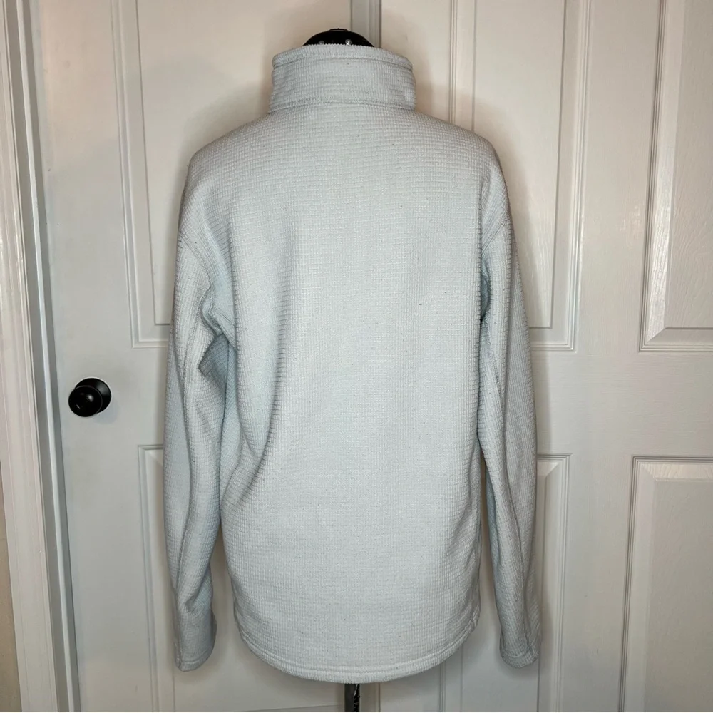 The North Face Waffle Knit Pullover Fleece 1/4 Zip Long Sleeve Mens M Gray